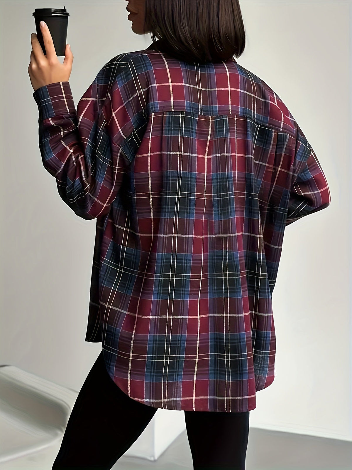 Chemise ample en flanelle à carreaux — Amielle Paris