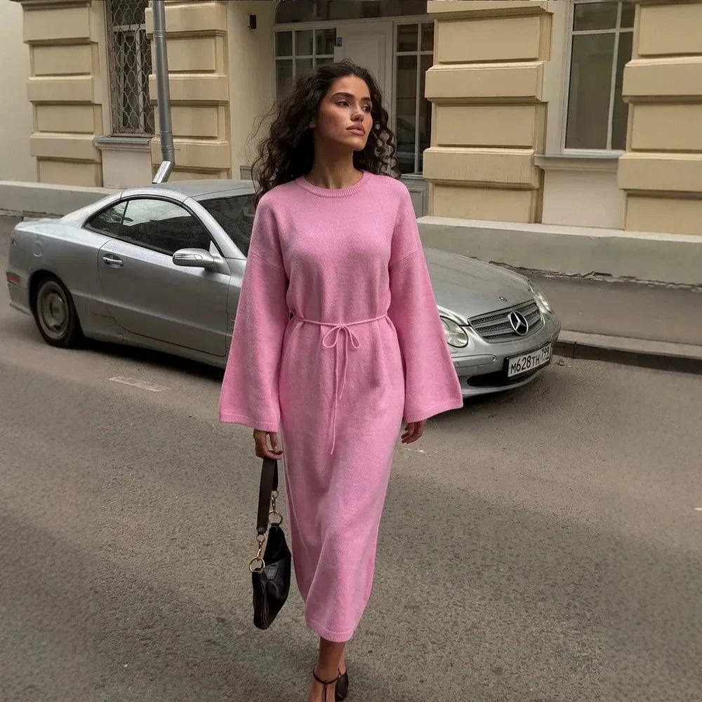 Alexandra — Robe pull ceinturée — vue principale