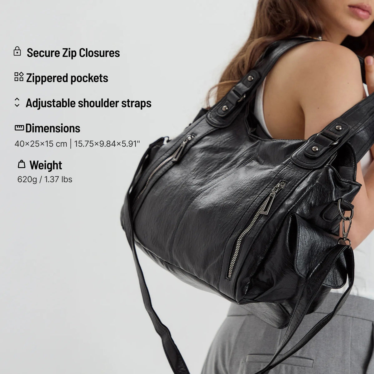 Launa | Sac bandoulière en cuir vegan