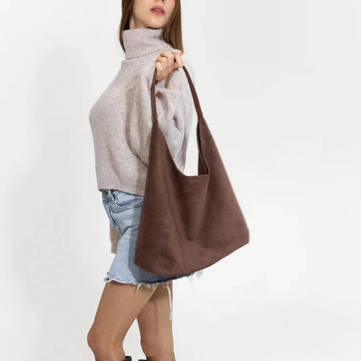 Nalia | Sac hobo en suédine vegan
