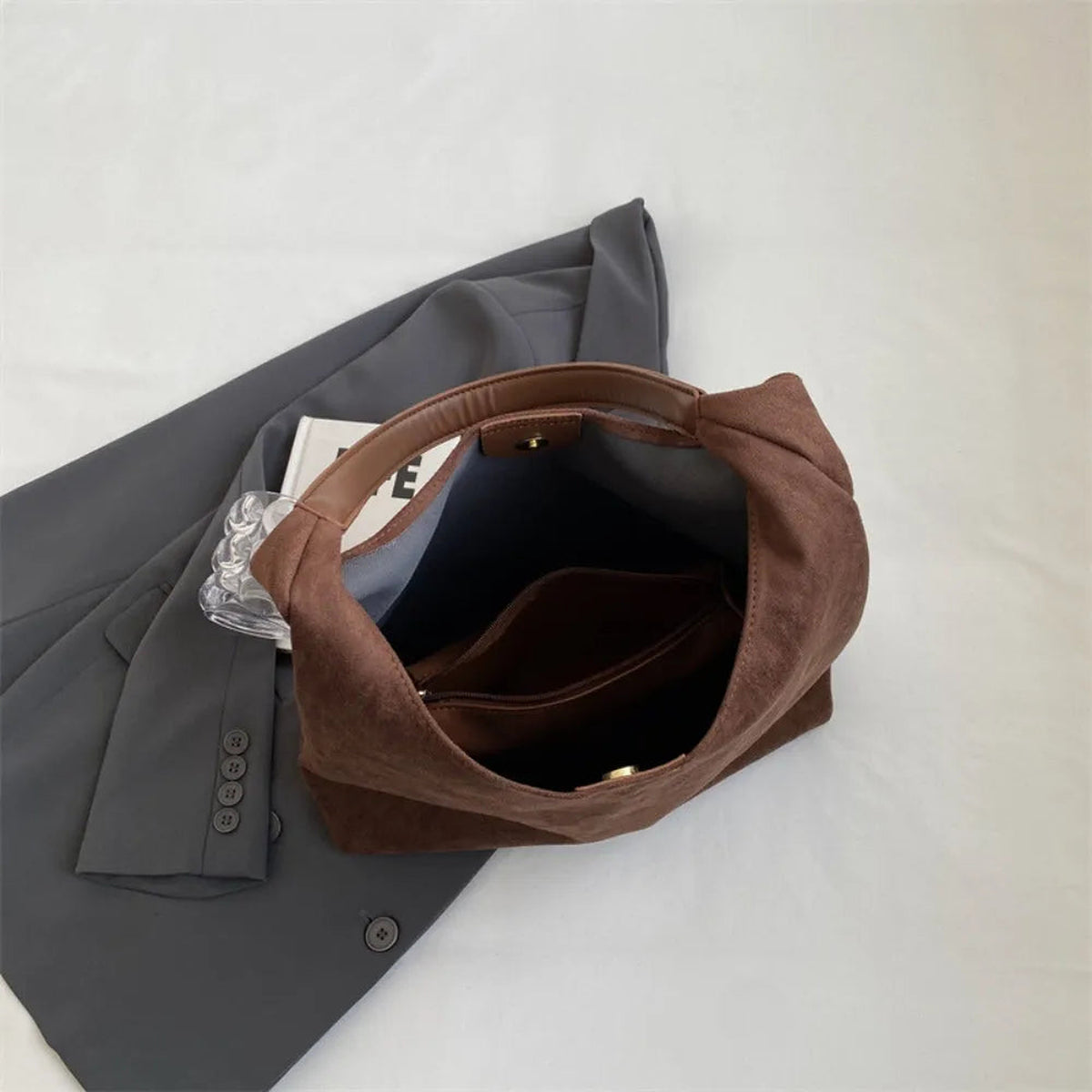 Nalia | Sac hobo en suédine vegan
