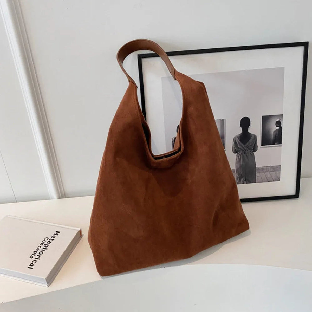 Nalia | Sac hobo en suédine vegan