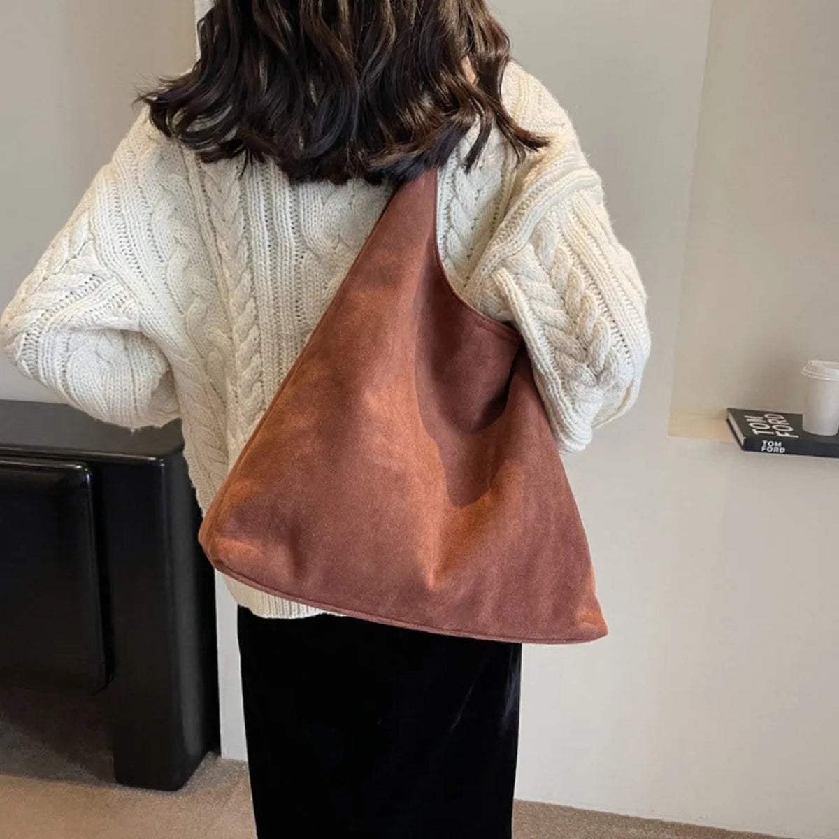 Nalia | Sac hobo en suédine vegan