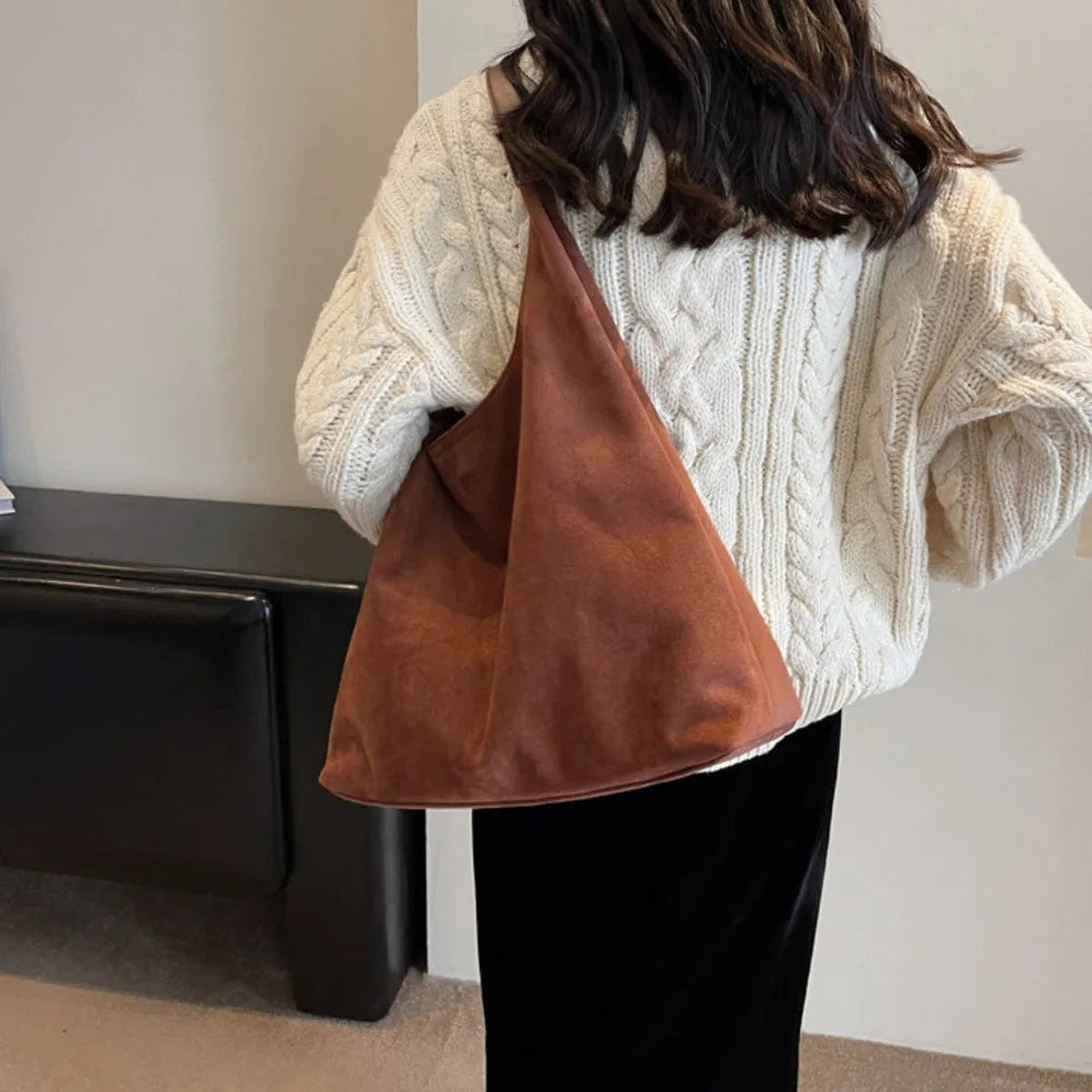 Nalia | Sac hobo en suédine vegan