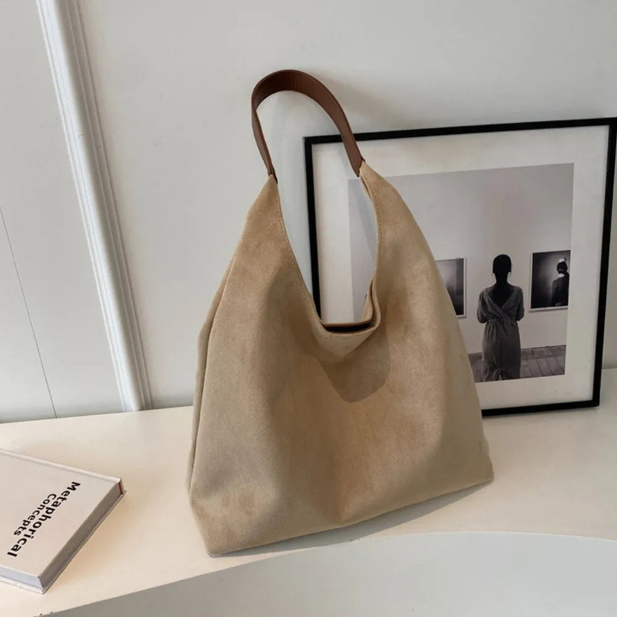 Nalia | Sac hobo en suédine vegan