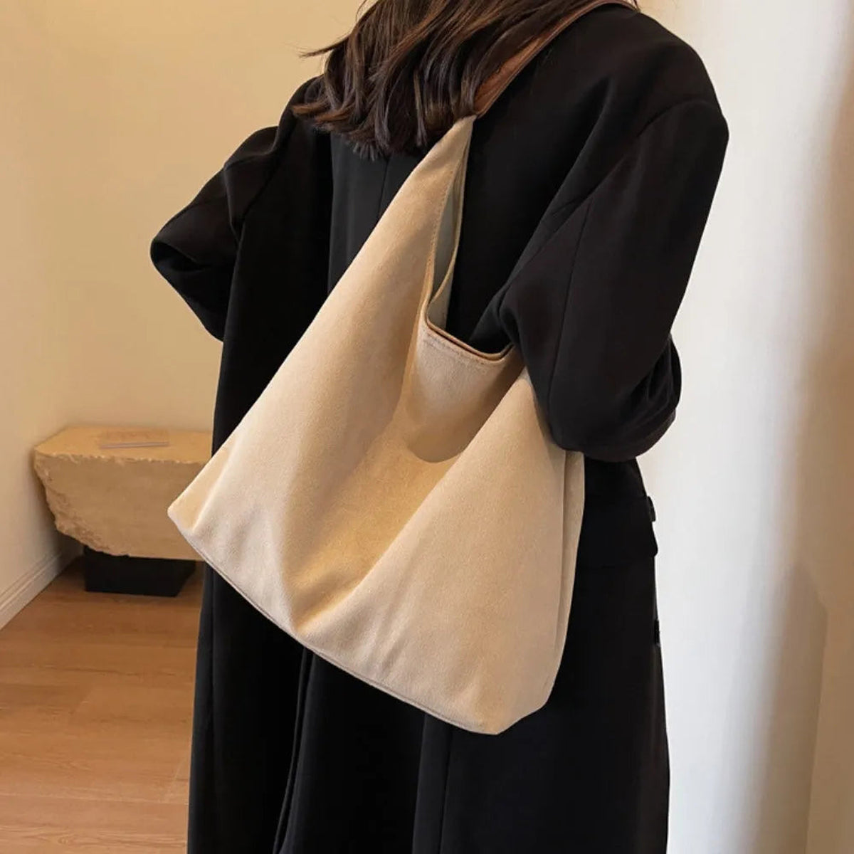 Nalia | Sac hobo en suédine vegan