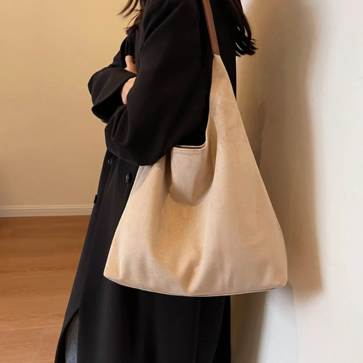 Nalia | Sac hobo en suédine vegan