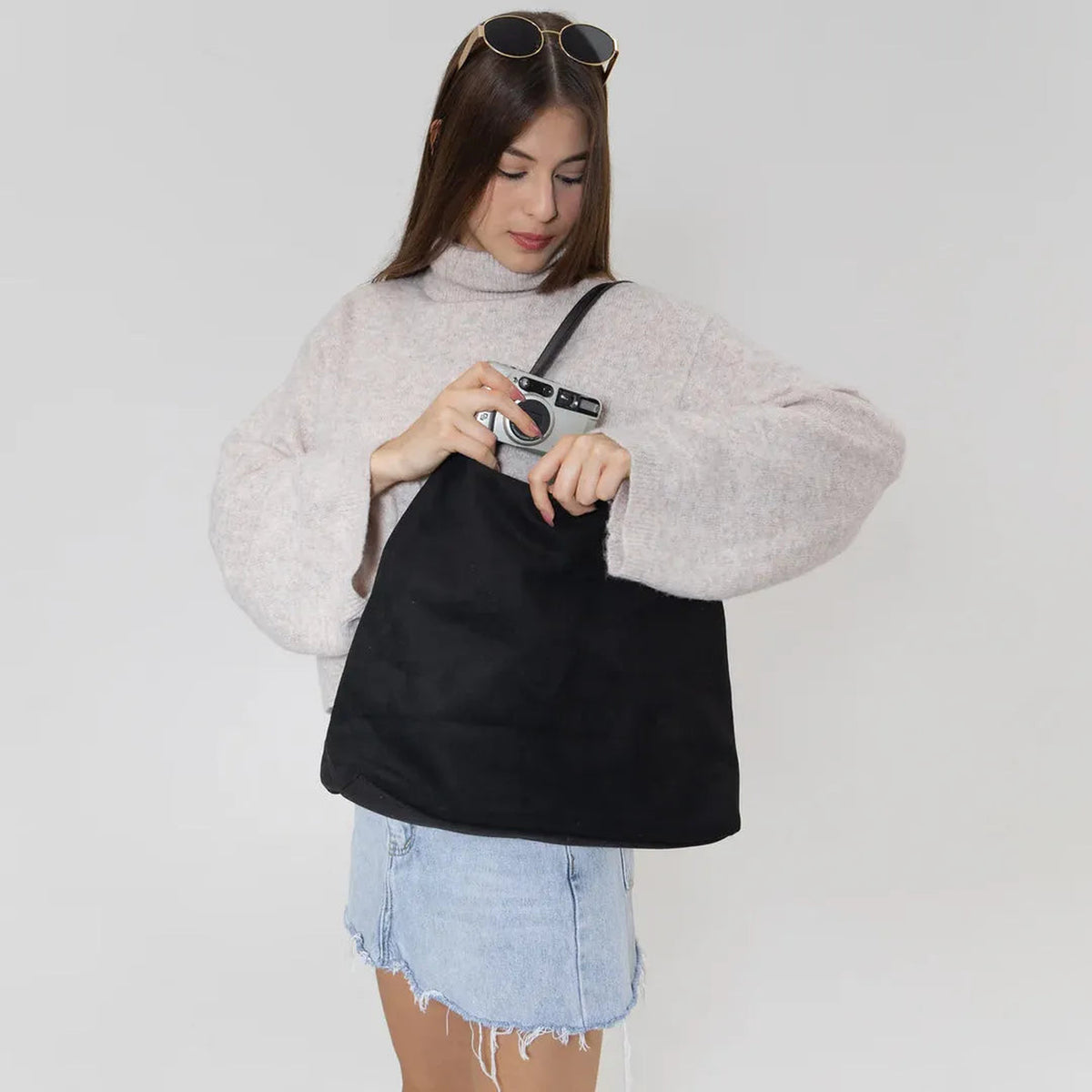 Nalia | Sac hobo en suédine vegan