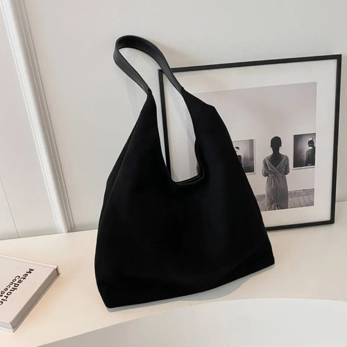 Nalia | Sac hobo en suédine vegan