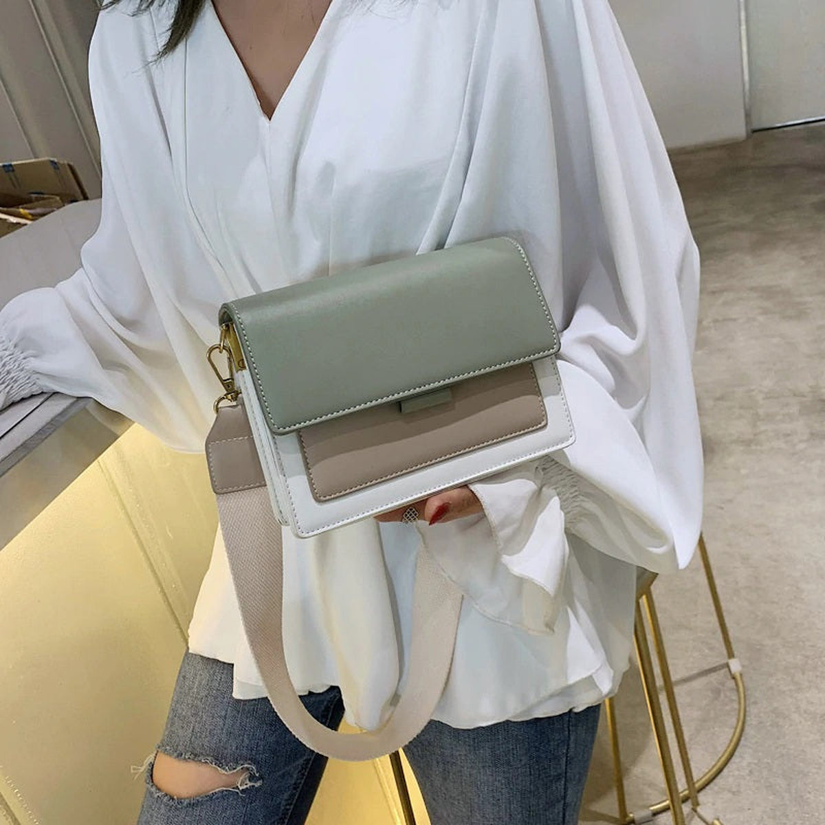 Vionelle | Sac bandoulière bicolore