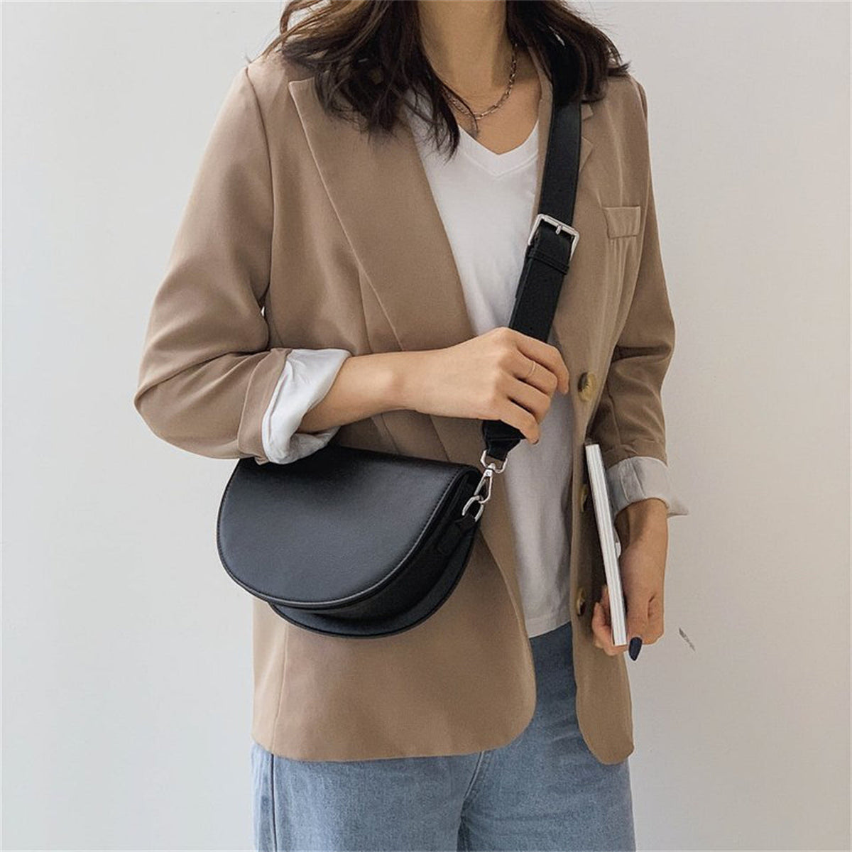 Virelle | Sac bandoulière demi-lune