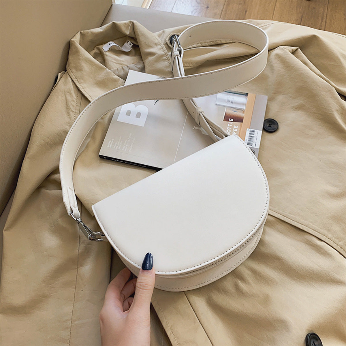 Virelle | Sac bandoulière demi-lune