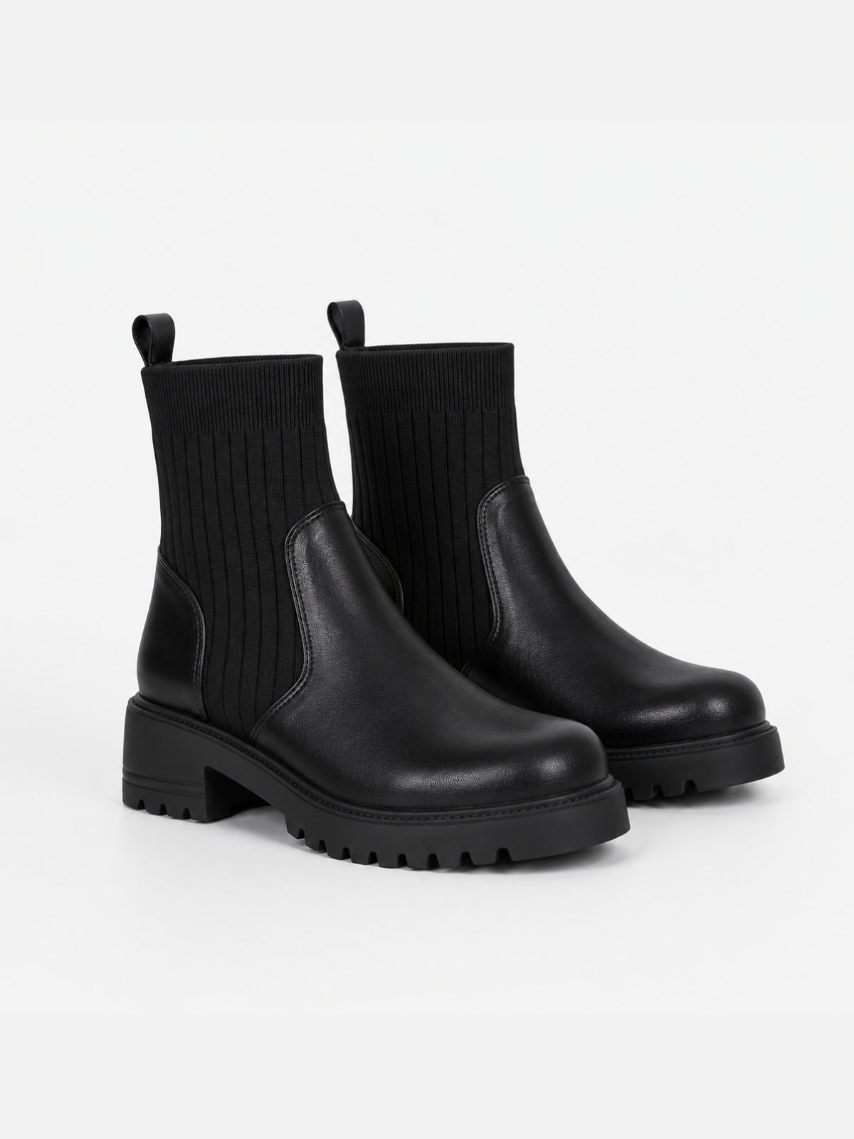 Bottines chaussettes à semelle crantée