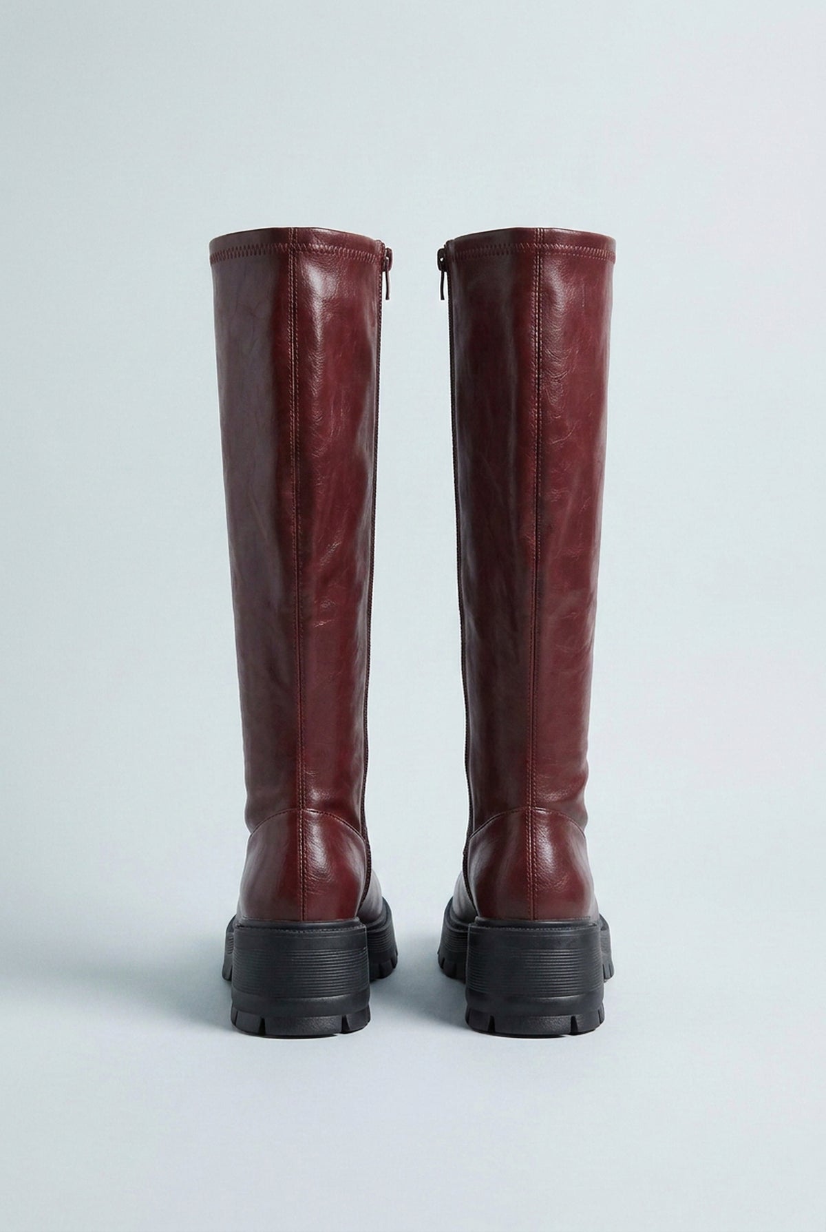 Bottes hautes à plateforme et talon bloc