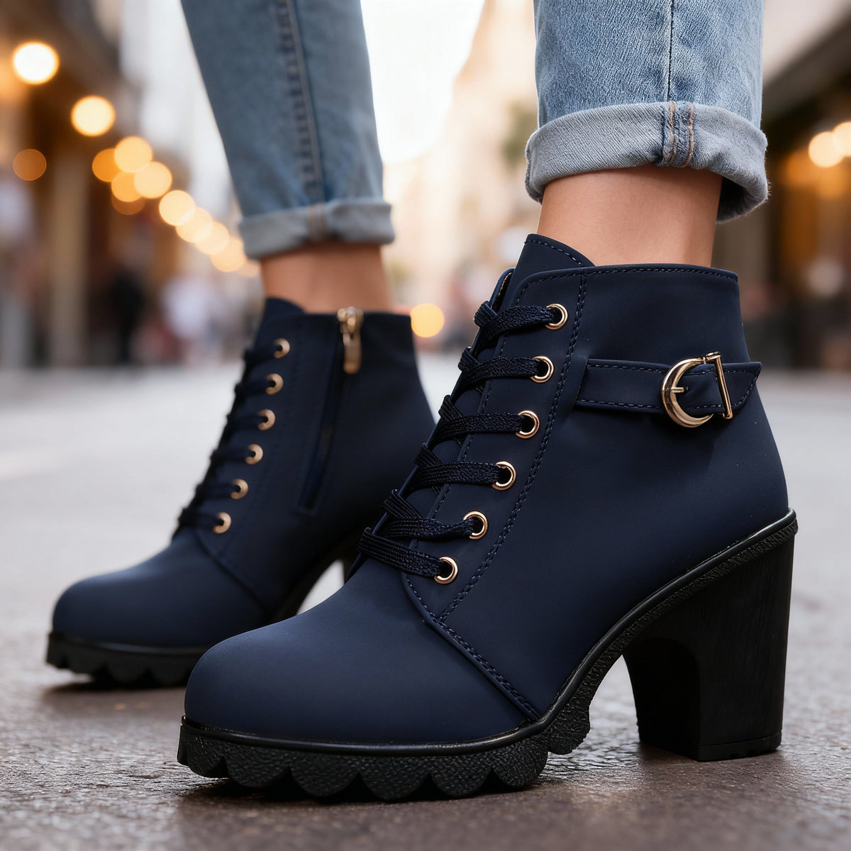 Isaure | Bottines à lacets et plateforme