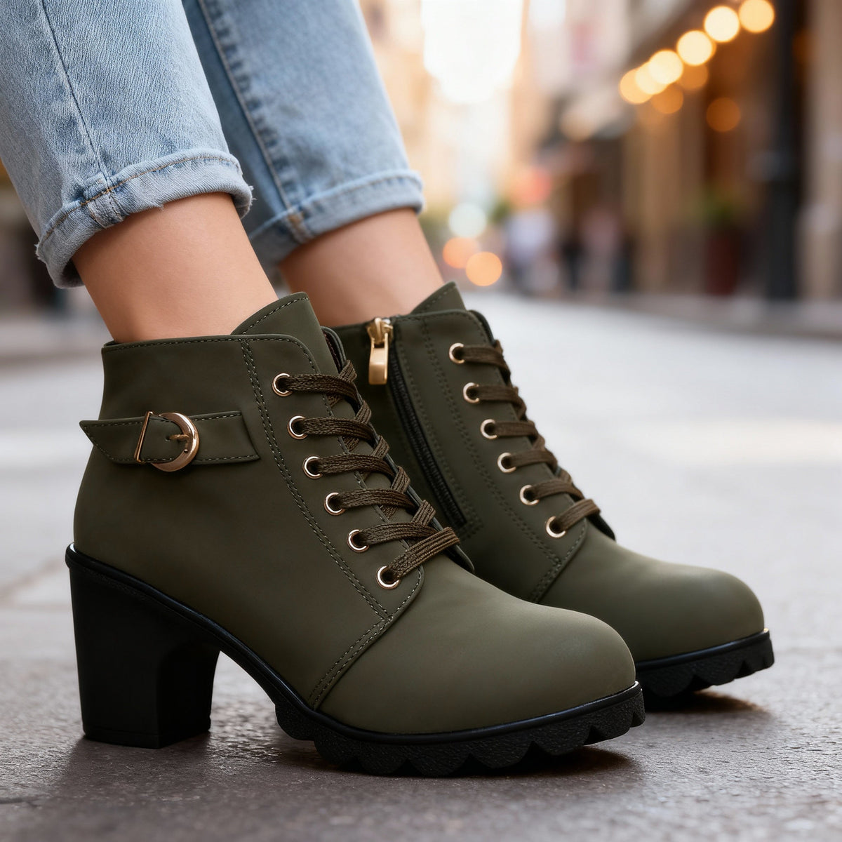 Isaure | Bottines à lacets et plateforme