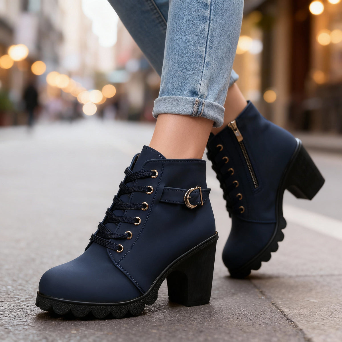 Isaure | Bottines à lacets et plateforme