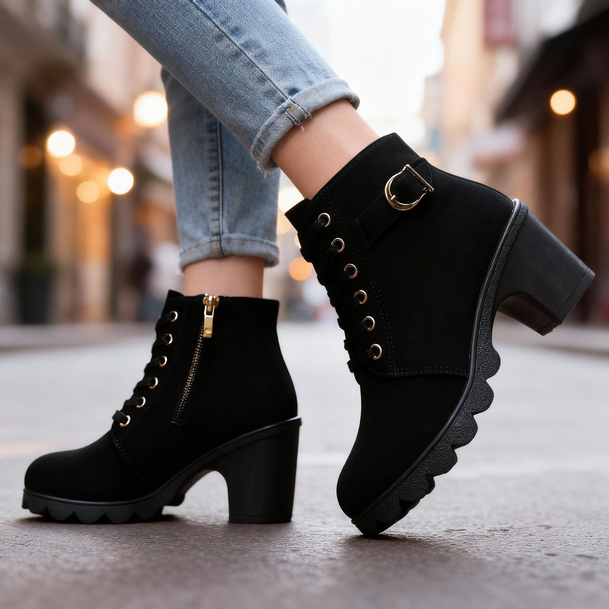 Isaure | Bottines à lacets et plateforme