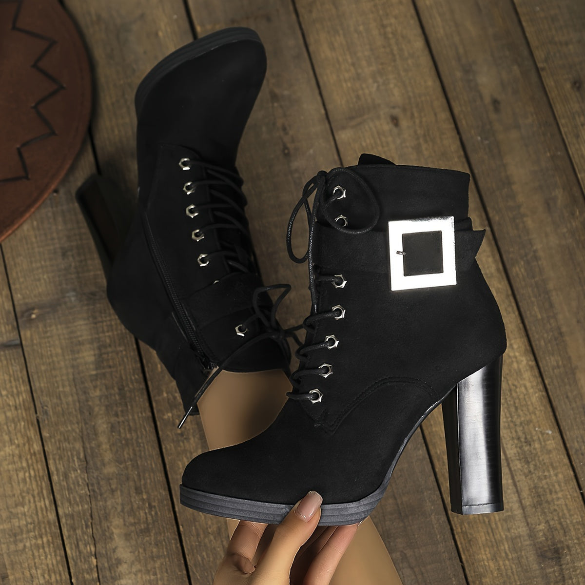 Maude | Bottines à lacets et talon haut
