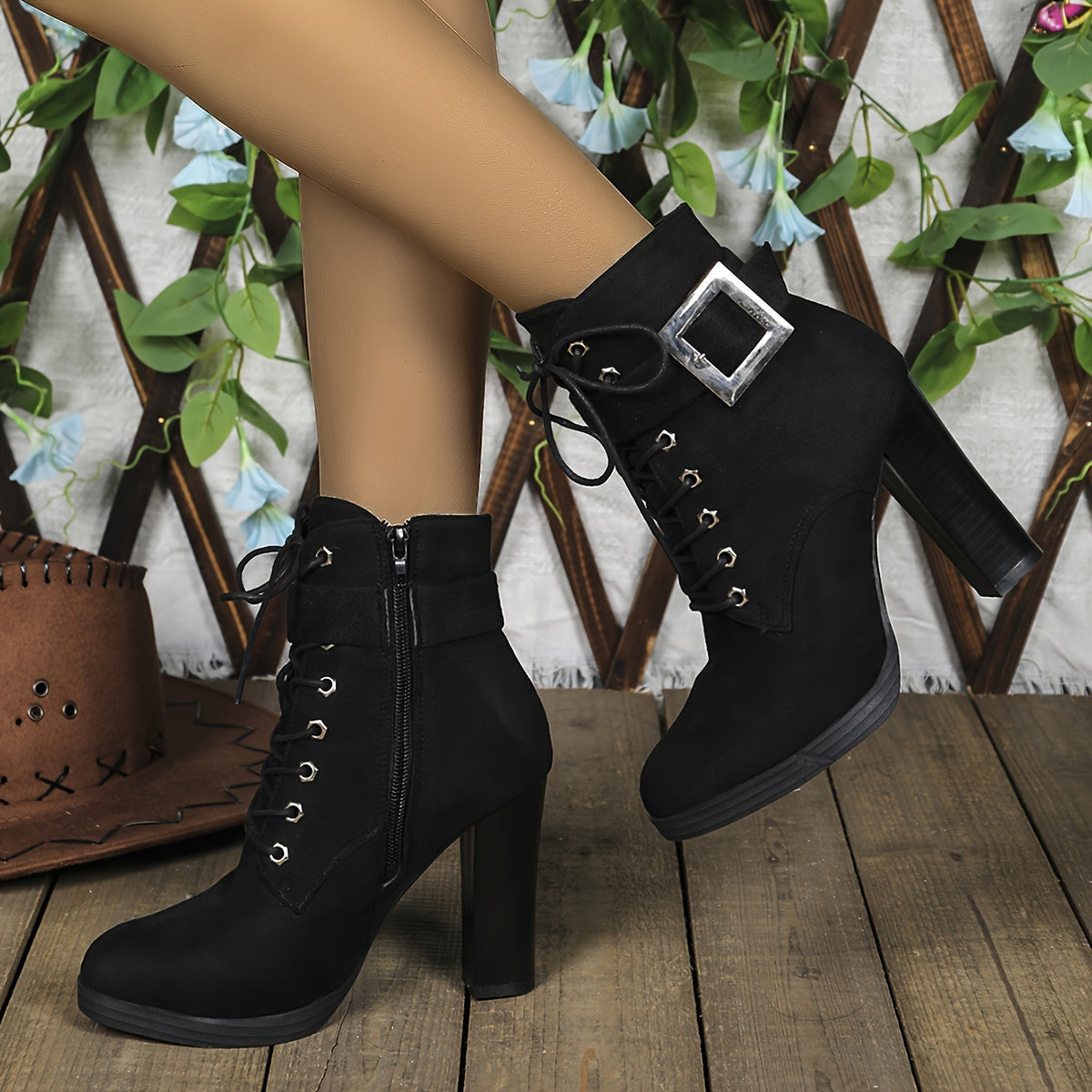 Maude | Bottines à lacets et talon haut