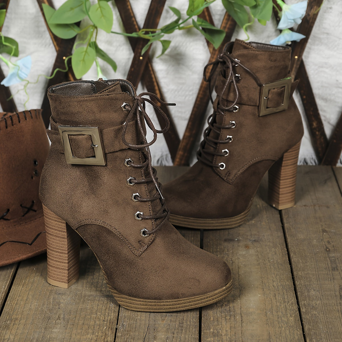 Maude | Bottines à lacets et talon haut