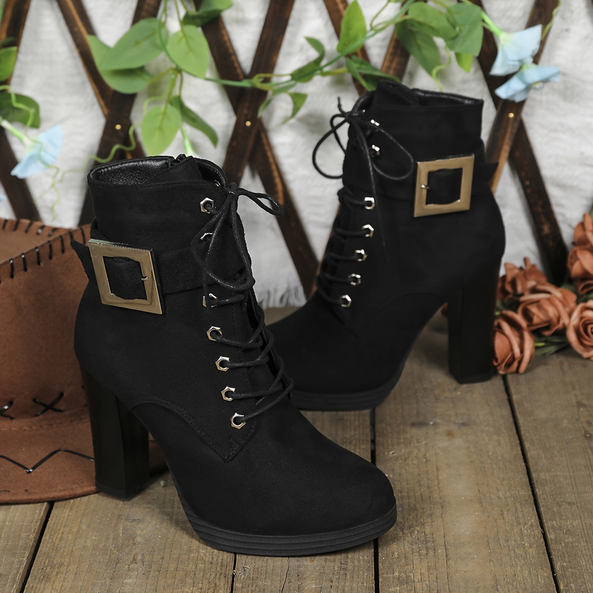 Maude | Bottines à lacets et talon haut