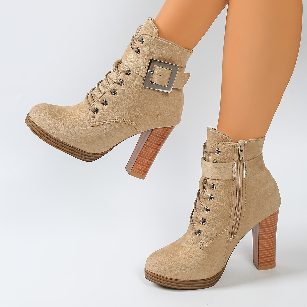 Maude | Bottines à lacets et talon haut