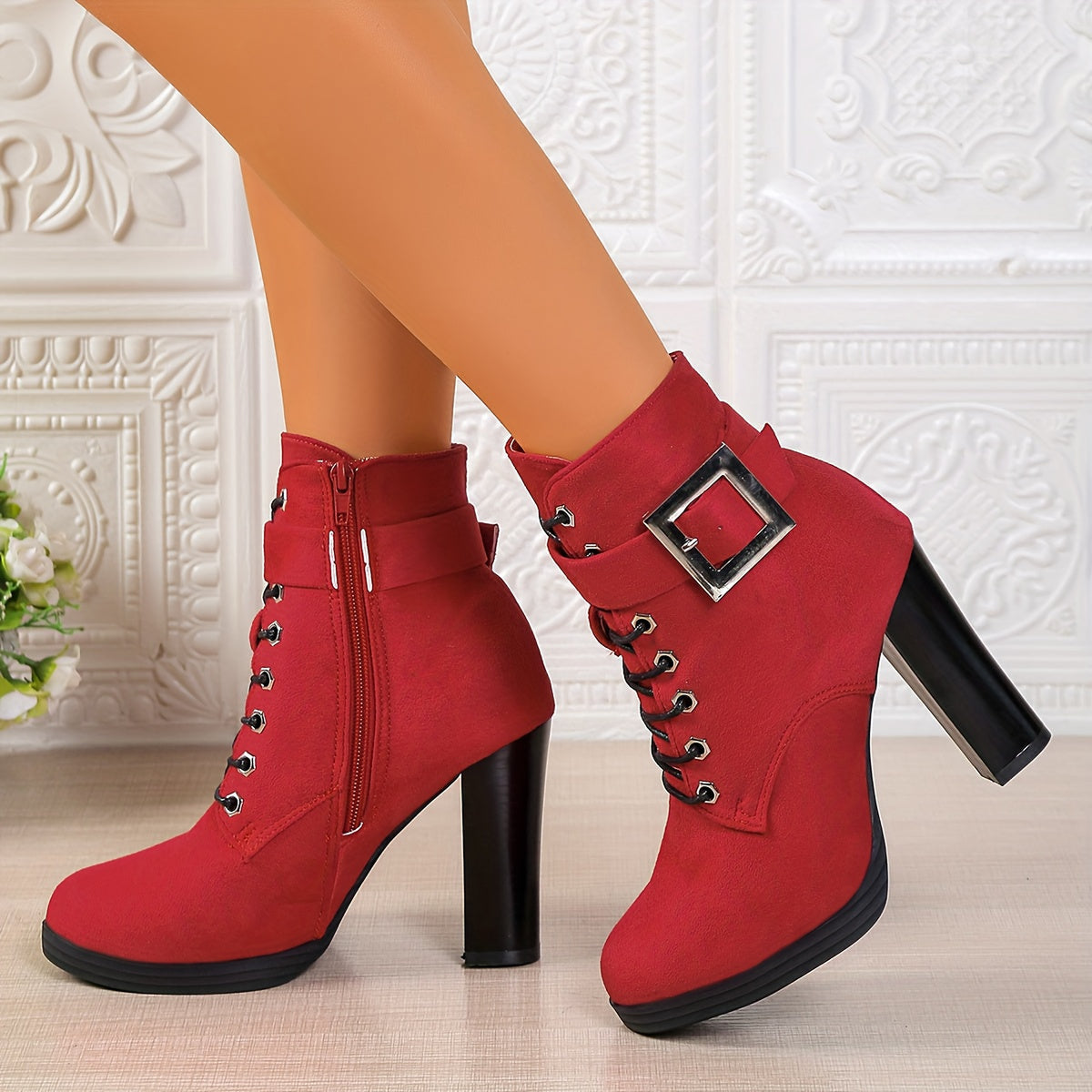 Maude | Bottines à lacets et talon haut