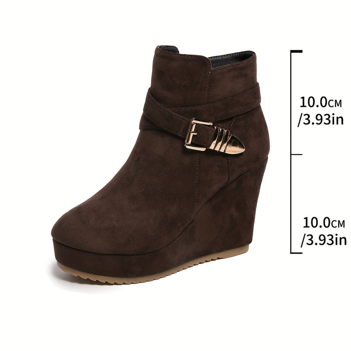 Manon | Bottines compensées effet suédé