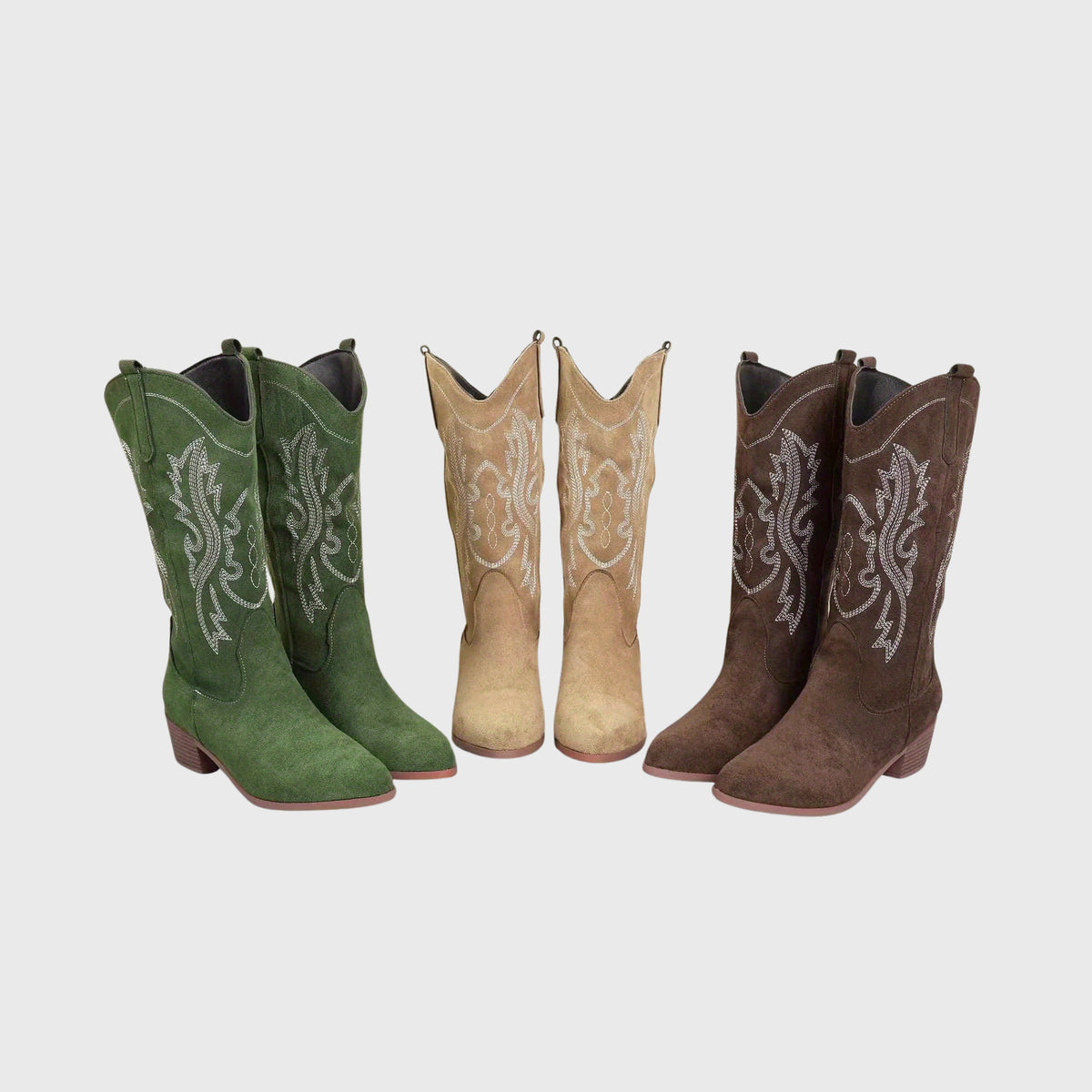 Élise | Bottes western brodées à tige large