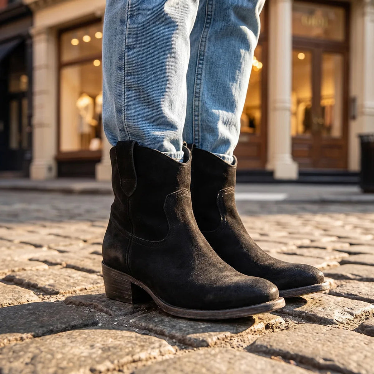 Bottines santiags à enfiler