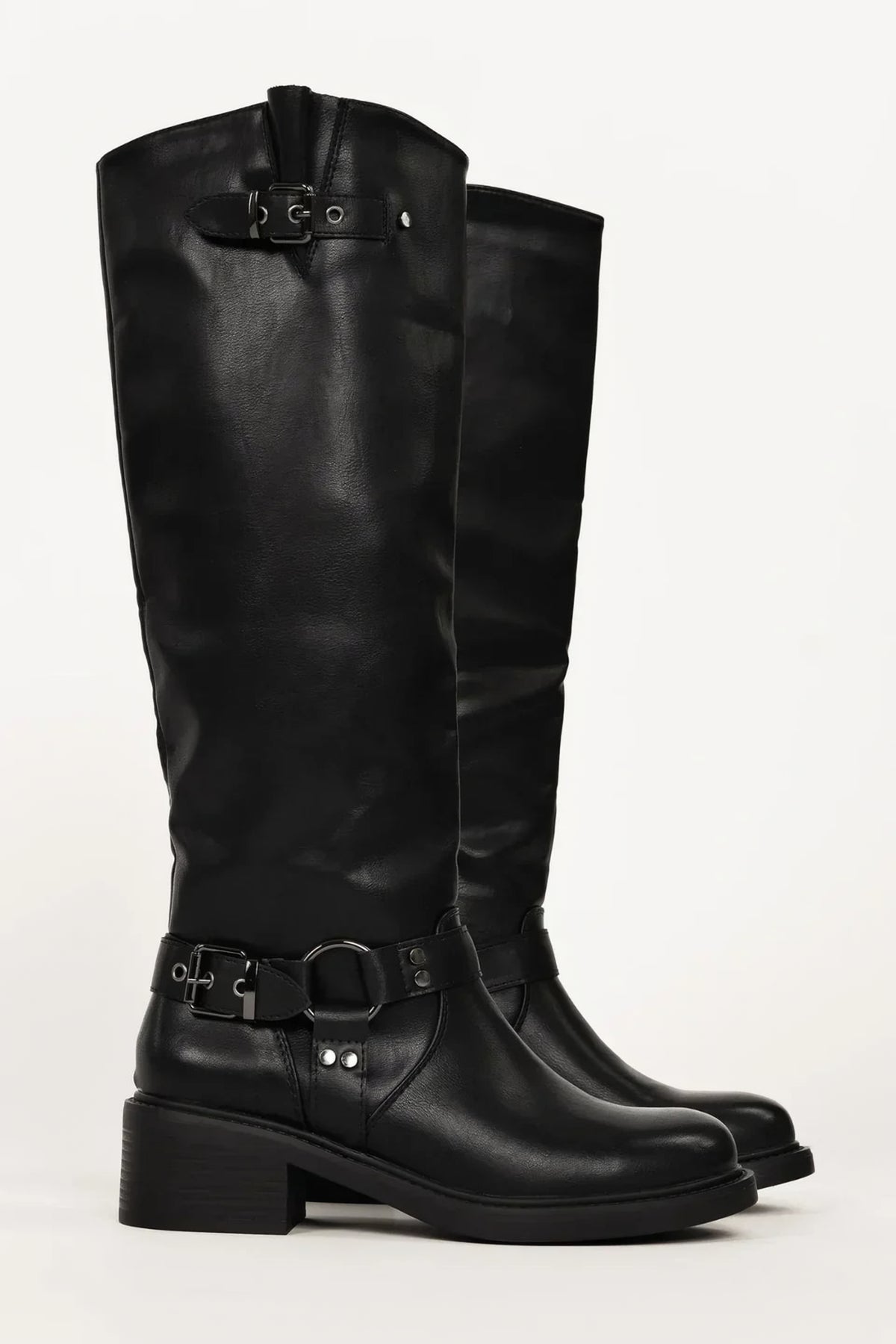 Bottes style équestre à boucles