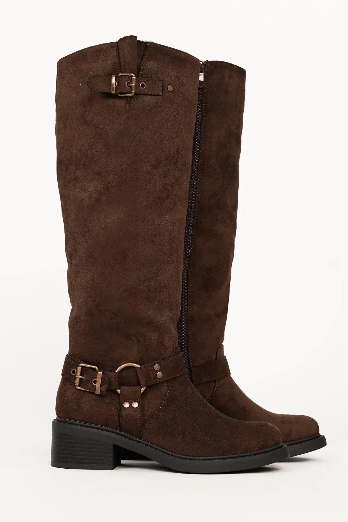 Bottes style équestre à boucles