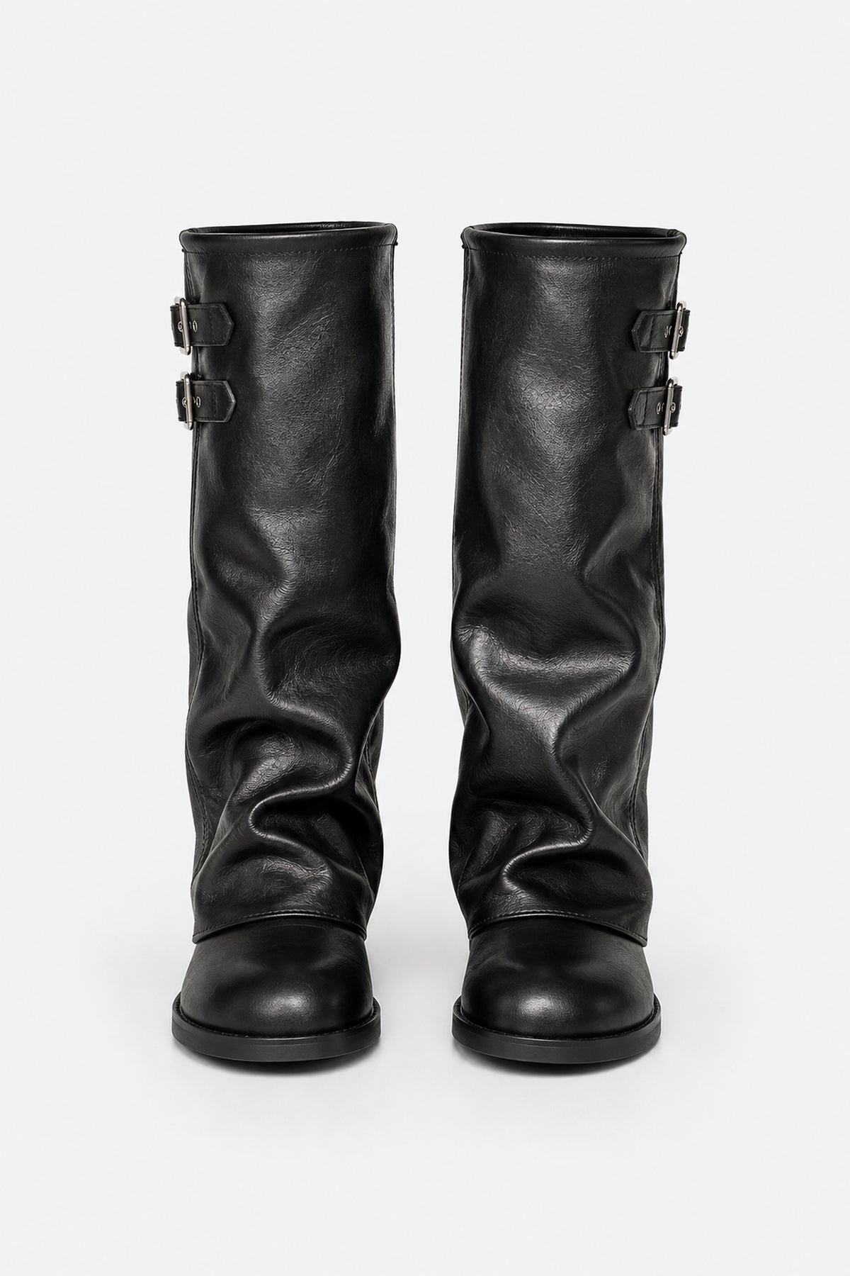 Bottes biker à double boucle