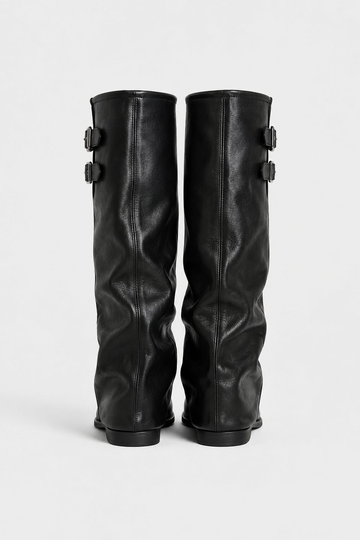 Bottes biker à double boucle