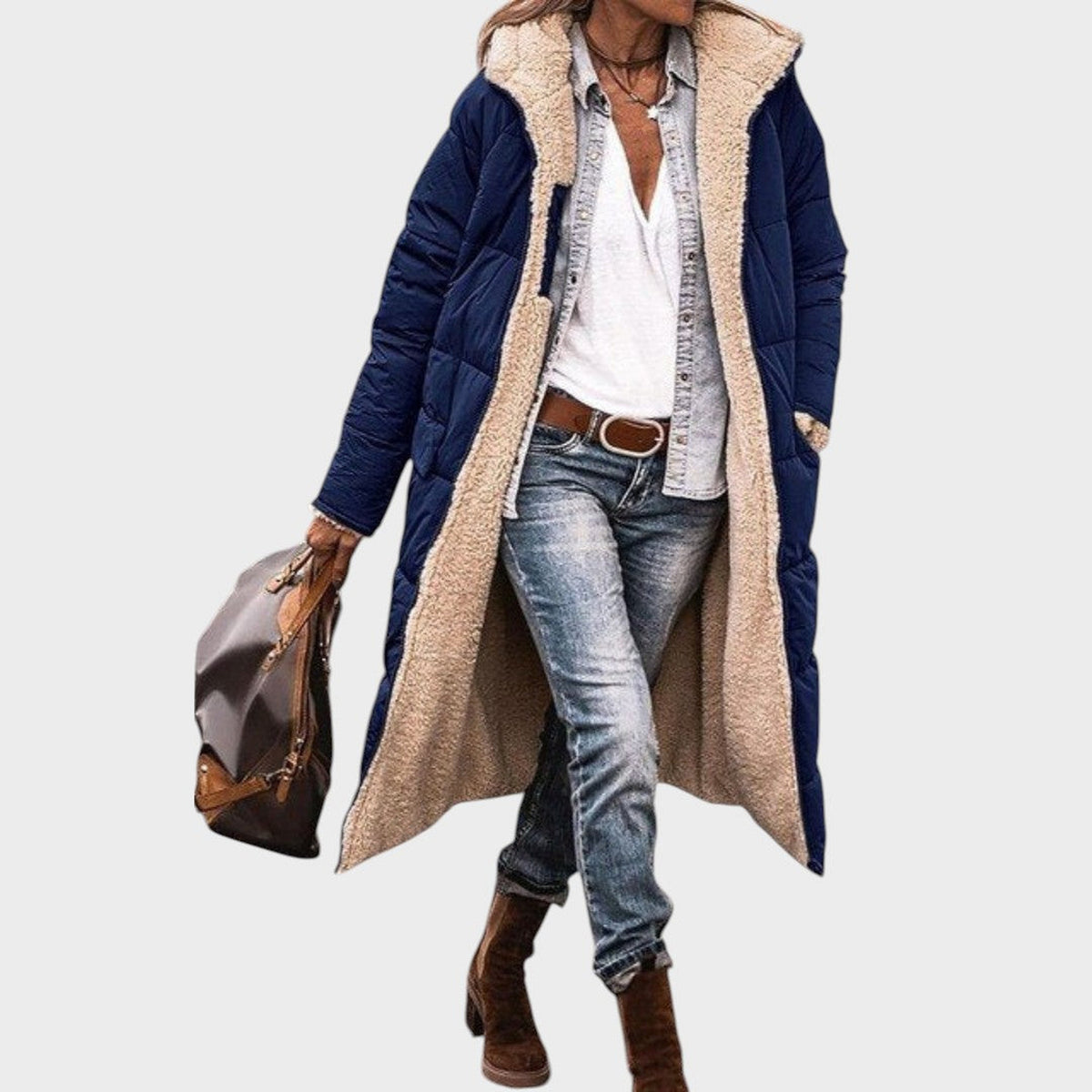 Camille | Manteau long réversible