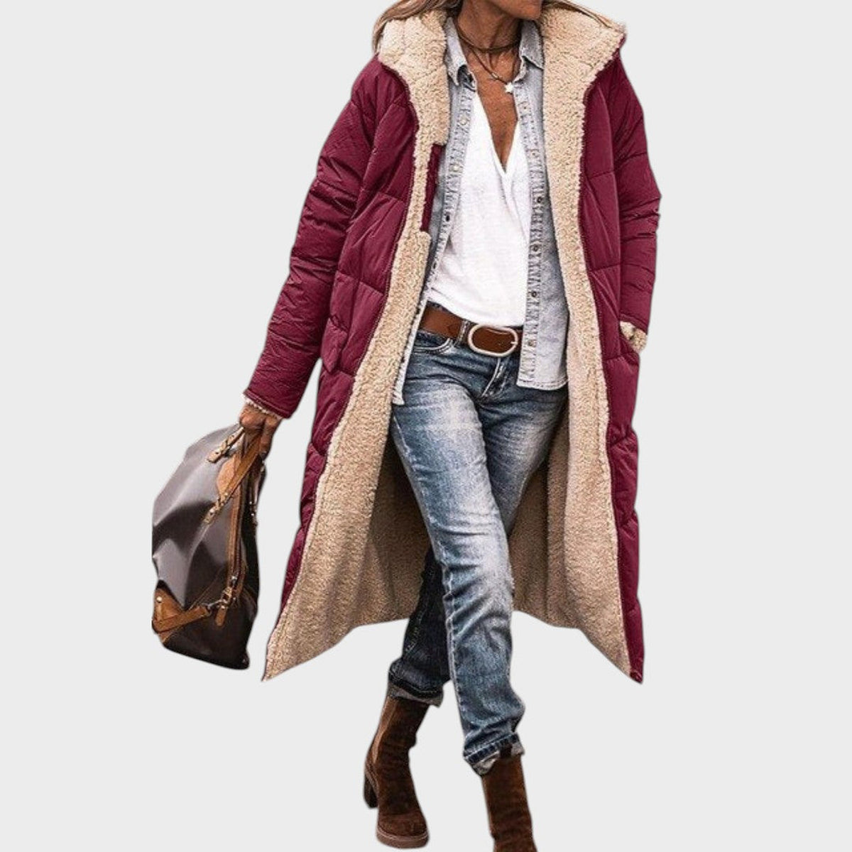 Camille | Manteau long réversible