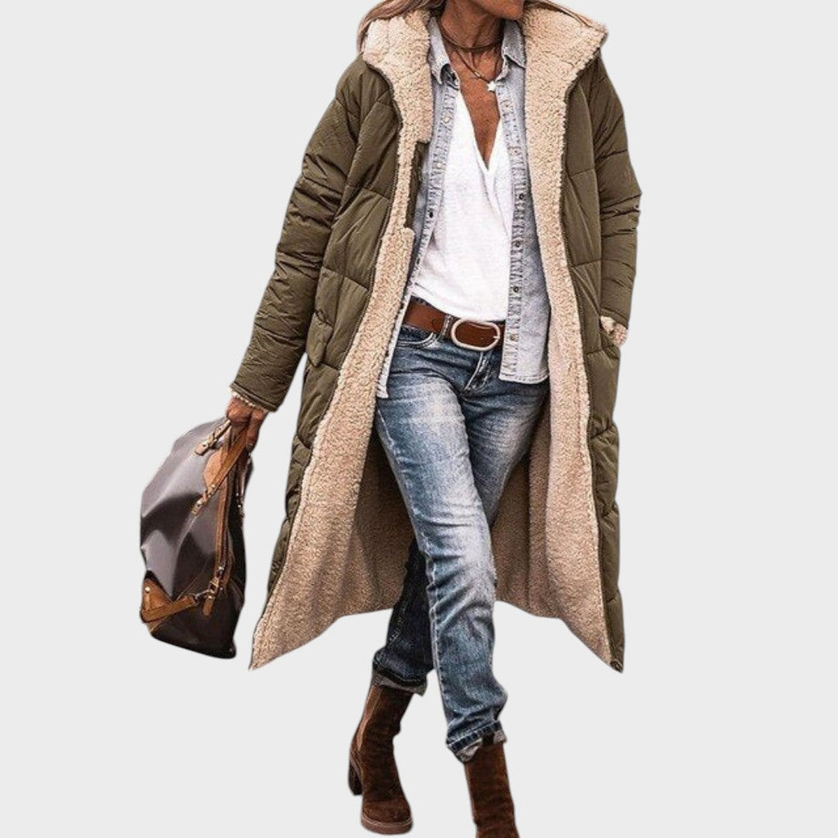 Camille | Manteau long réversible