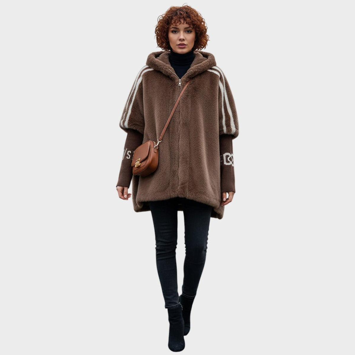 Béatrice | Manteau cape oversize à capuche
