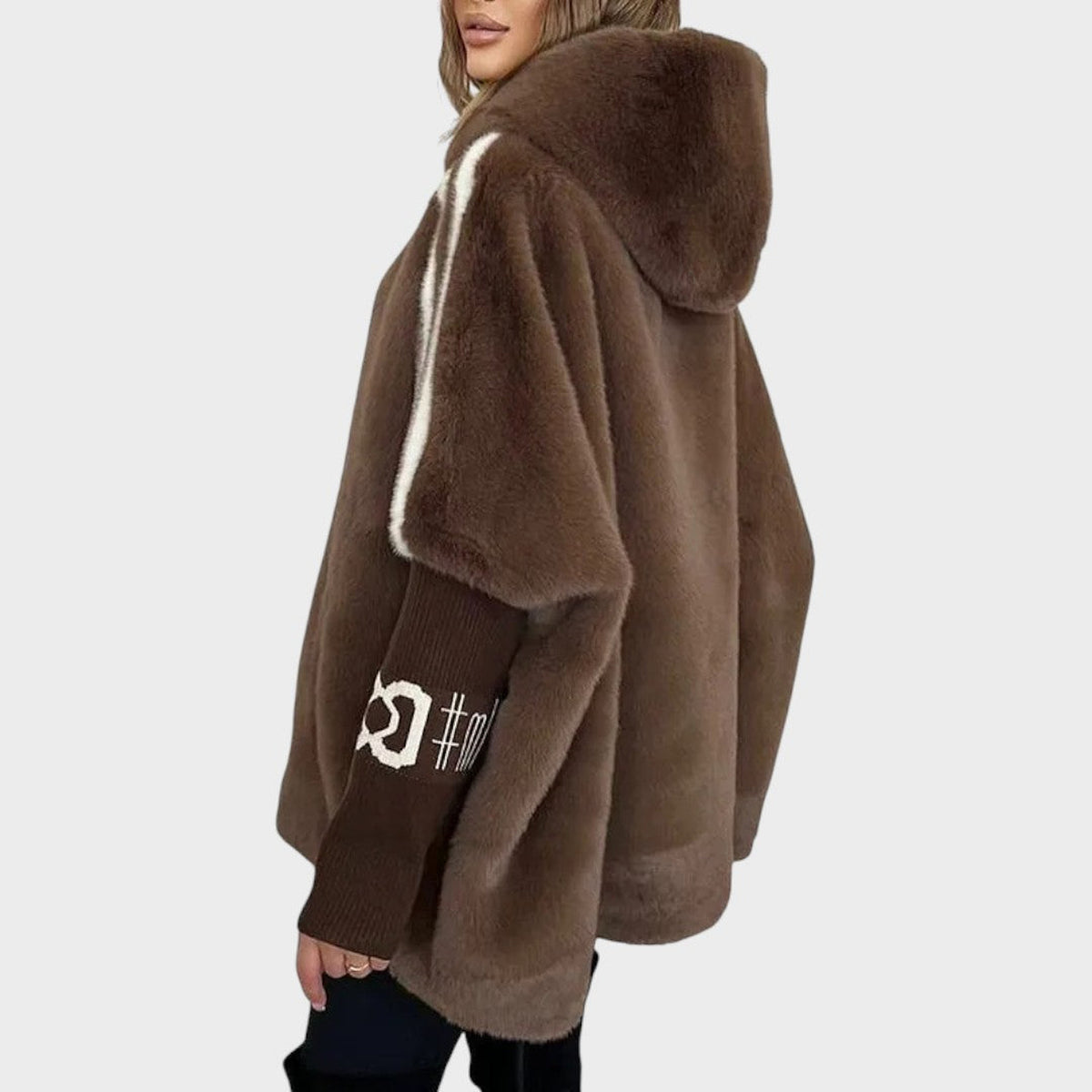 Béatrice | Manteau cape oversize à capuche