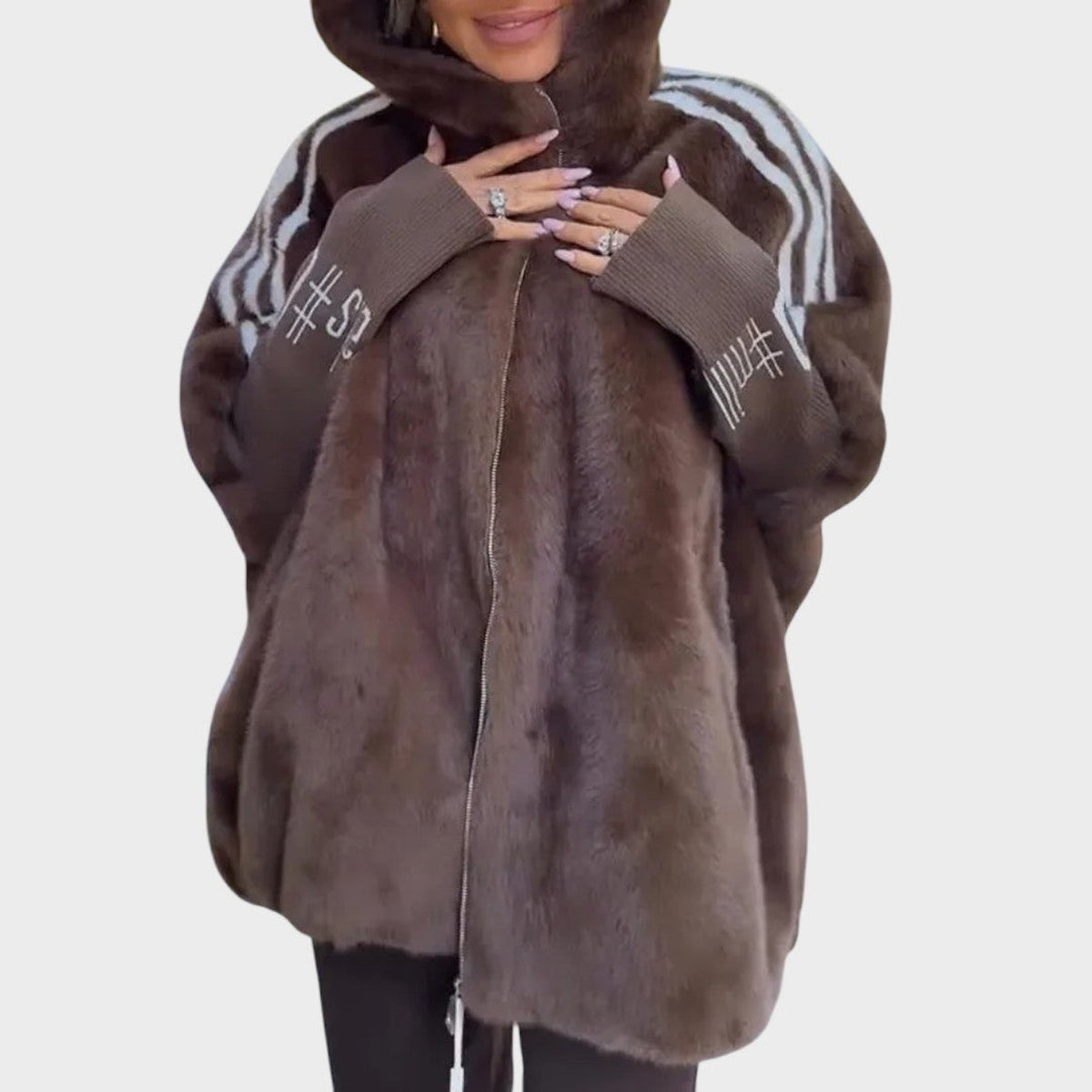 Béatrice | Manteau cape oversize à capuche