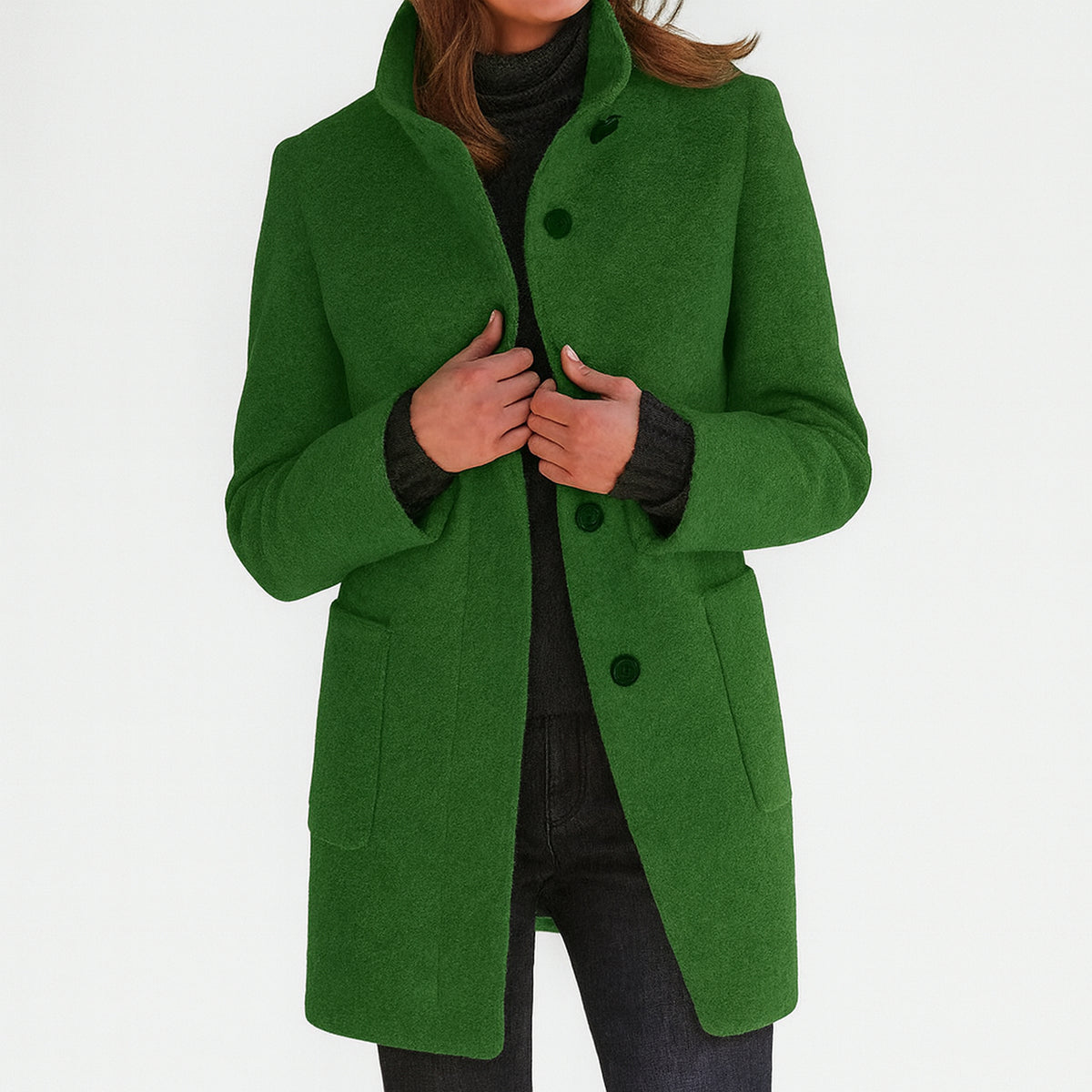 Nora | Manteau boutonné à poches