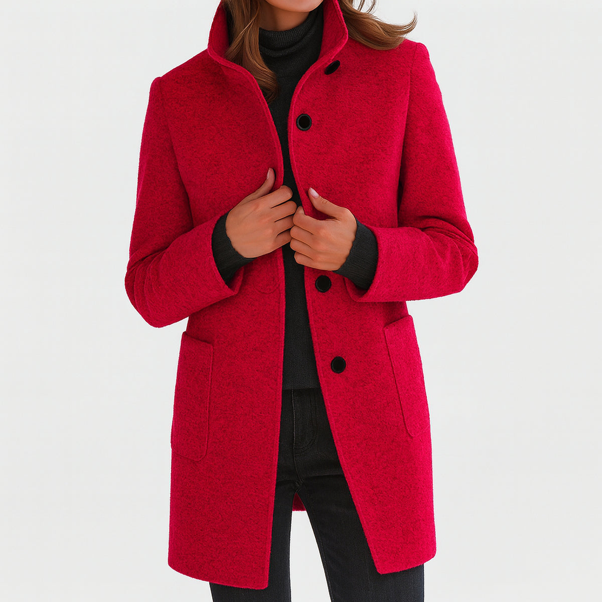 Nora | Manteau boutonné à poches