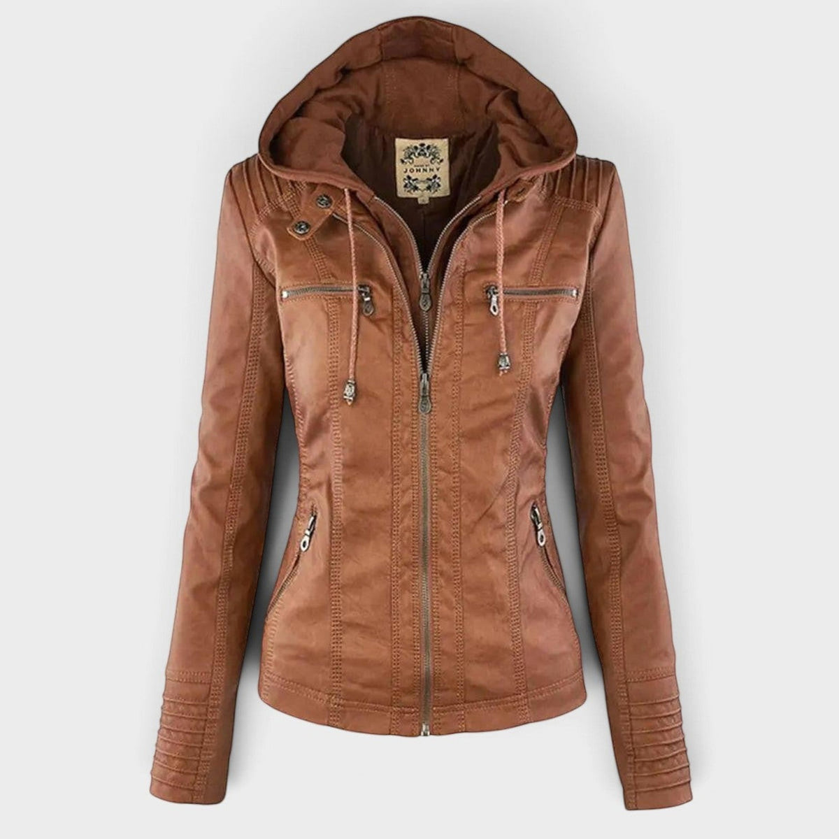 Olive | Veste à capuche amovible