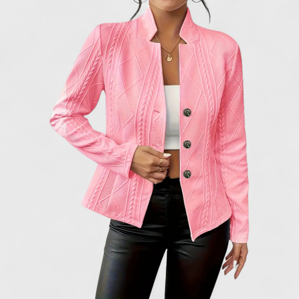 Carine | Cardigan torsadé boutonné