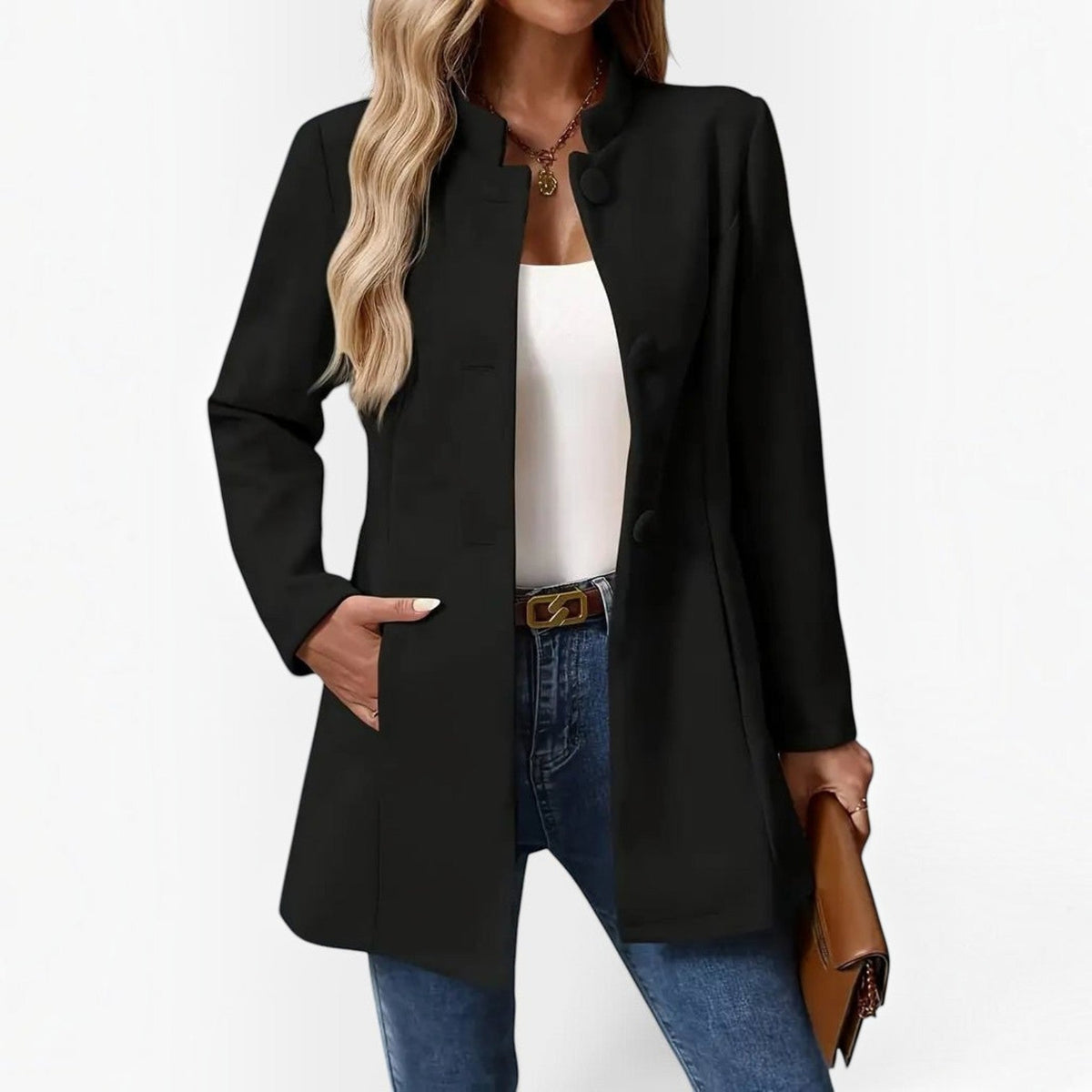 Perrine | Veste à col montant
