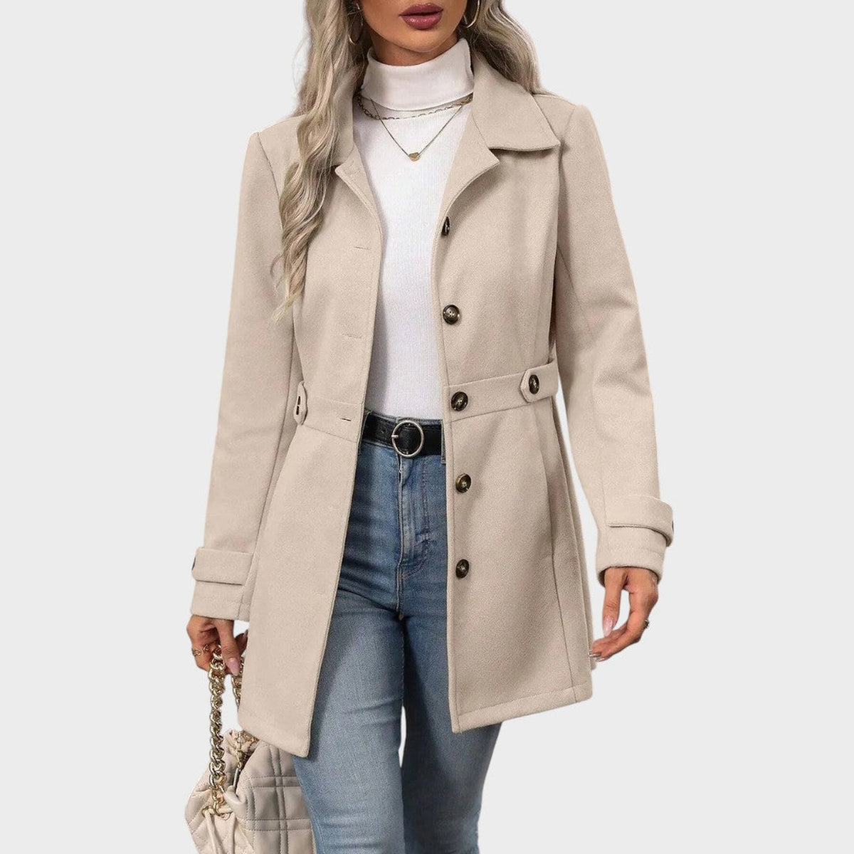 Chantal | Manteau cintré boutonné
