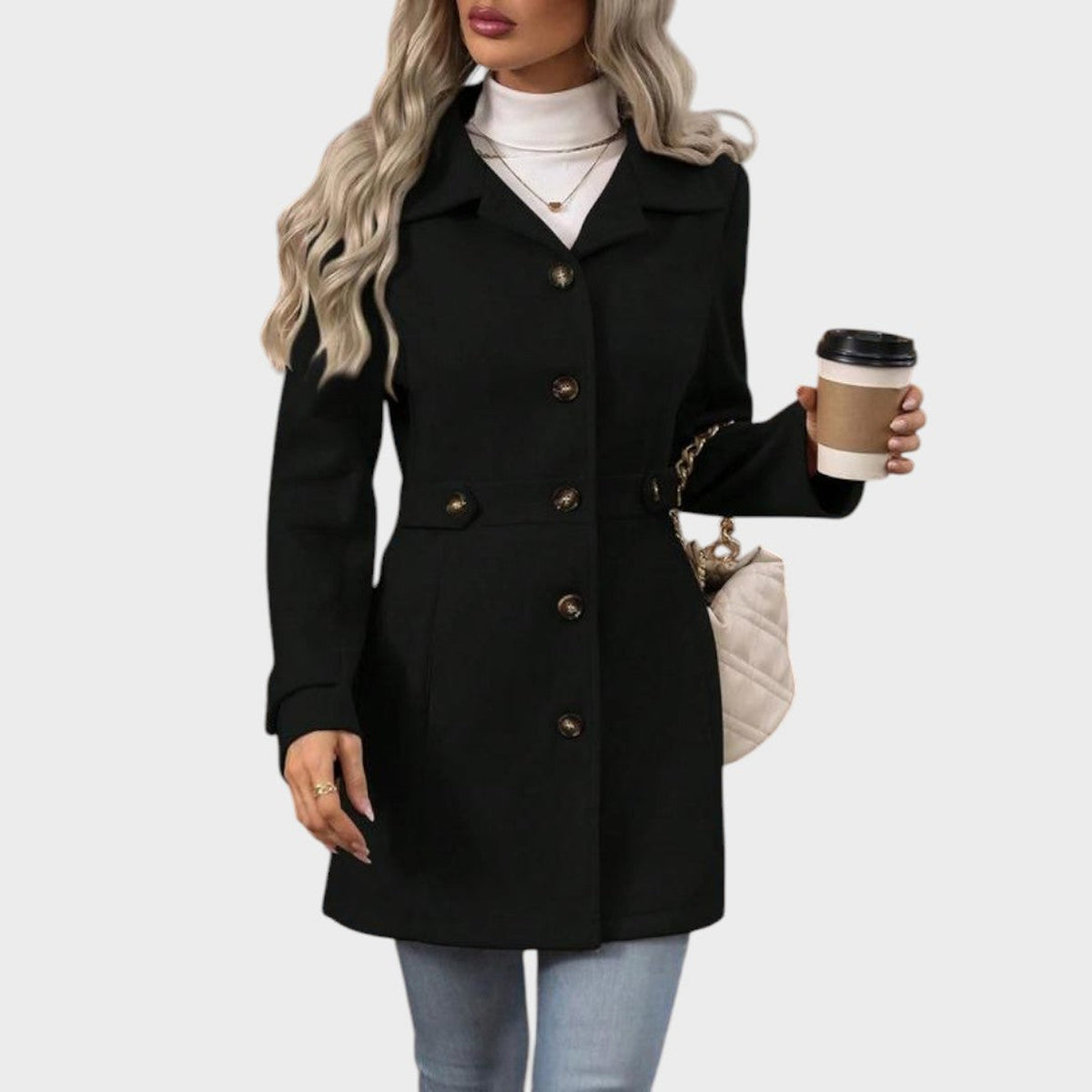 Chantal | Manteau cintré boutonné