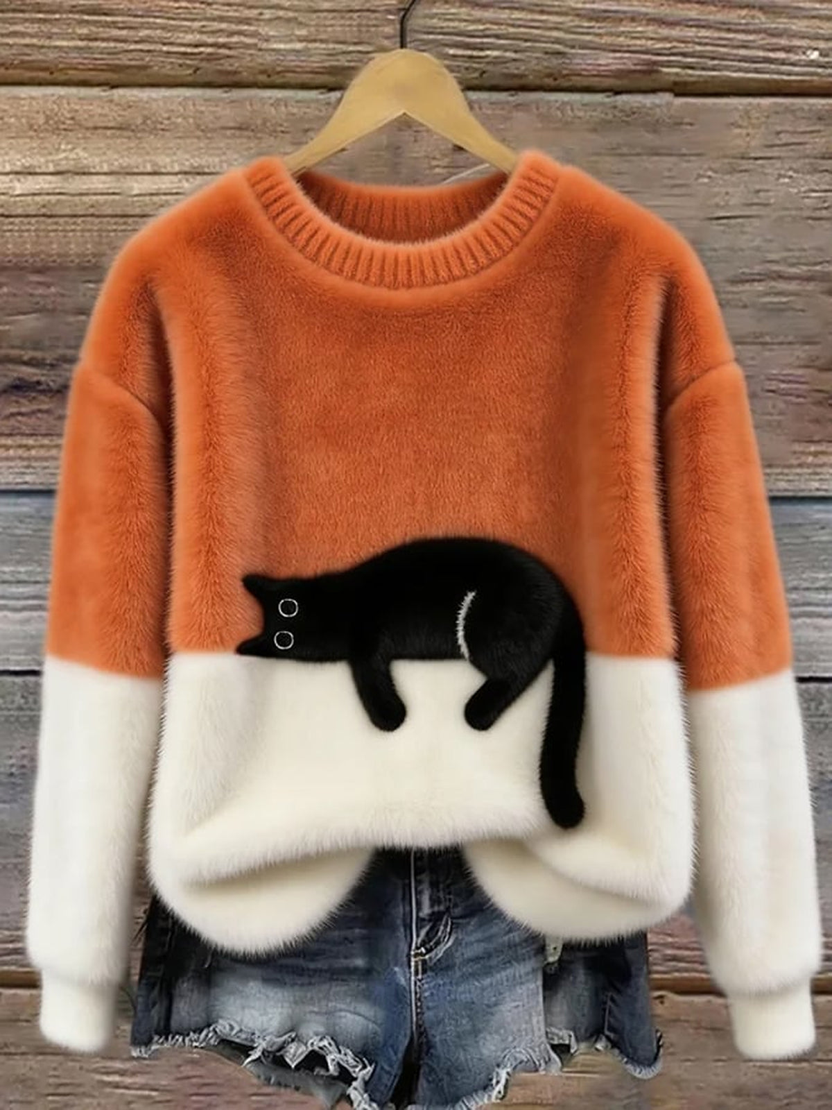 Hélène | Sweat oversize à motif chat