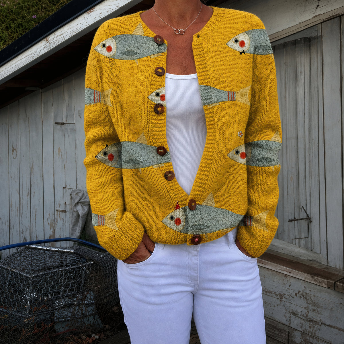 Sidonie | Cardigan à motif sardines